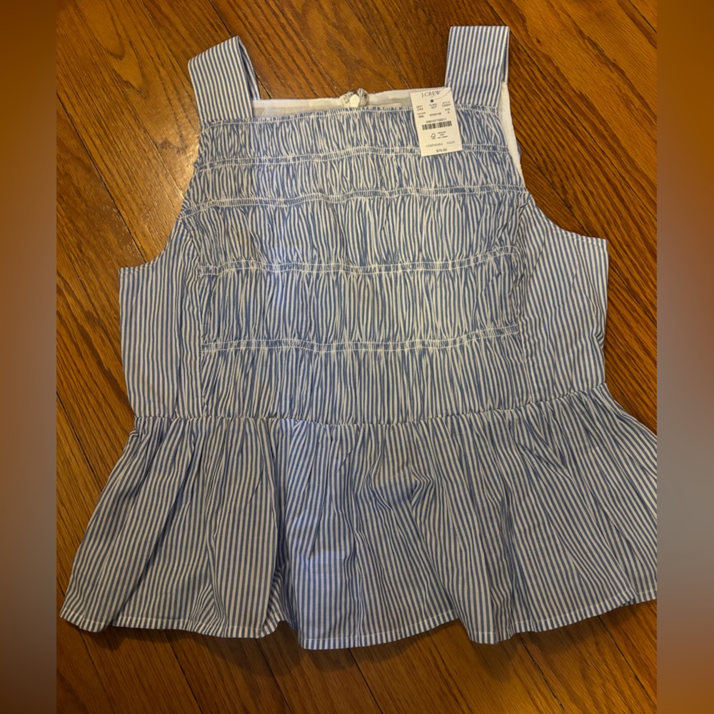 J. Crew blouse in Blue and White Stripes